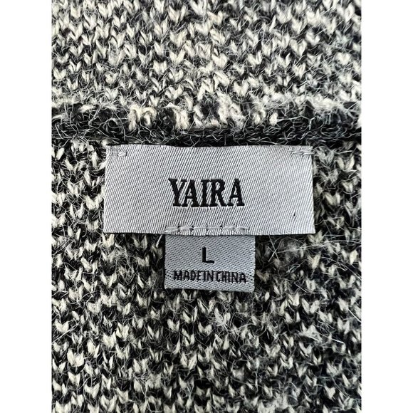 Yaira Open Cardigan Sweater Vest Womens Size Large Lagonlook Black Gray Boho L - Picture 6 of 7
